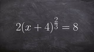 How to solve an equation with an expression raised to a fractional power