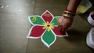 3 புள்ளி கோலம் 🌺#simple kolam #rangoli#kolam#kutty#easy rangoli designs#beginners @dhanyacrafts