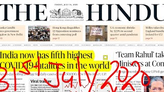 31 July 2020 The Hindu Newspaper Complete Analysis