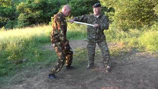 От ножа  Когда палка в руках.Вариант. В Н Крючков/Defense against a knife with a stick