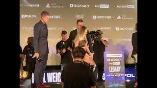 Ginny Fuchs - Gemma Ruegg Full Fight Weigh In | Claressa Shields - Savannah Marshall Weigh In