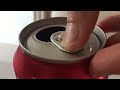 the proper way to open a coca cola can