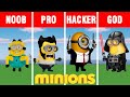 Minecraft battle: NOOB vs PRO vs HACKER vs GOD: MINIONS 2021 BUILD  in Minecraft