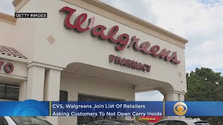 CVS, Walgreens Join List Of Retailers Asking Customers To Leave Guns Outside Of Stores