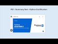 Python Essentials 1 - All modules - Summary Test - Python Certification