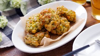 [Nori-salted corn chicken nuggets] The scent of seaweed and the sweetness of the corn are exquisite!