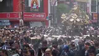 2014（平成26年）富岡八幡宮例大祭・門前仲町交差点/６番・東陽一