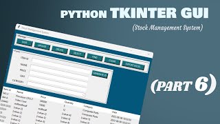 Find and Delete data into the database for Python Tkinter GUI CRUD Stock Management System (part6)