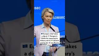 🇪🇺 Europe’s chief takes a dig at 🇭🇺 Hungary’s Orbán for opposing to military aid to 🇺🇦 Ukraine