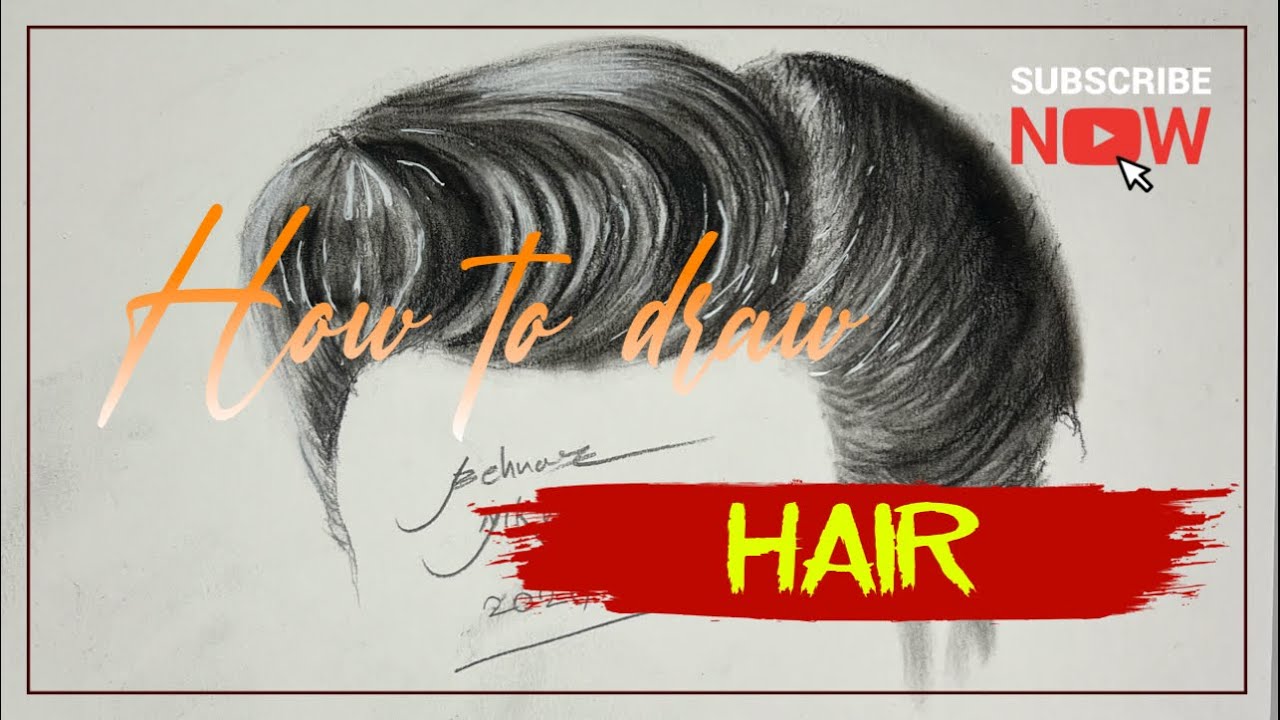 How To Draw A Hair/Wie Zeichnet Man Haare/saç Nasıl çizilir - YouTube