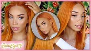 Bright Orange Wig + Summer Glam Makeup Look!