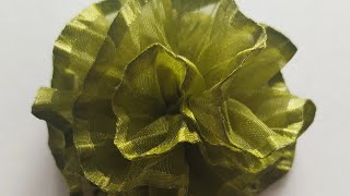 amazing easy ribbon flower making/inanılmaz kolay kurdeleden çiçek yapımı/dıy/kendin yap