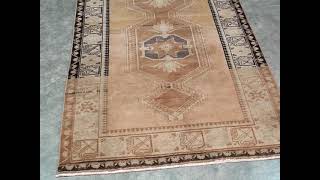 Bekata - Brown Turkish Vintage Runner Rug (4x10)