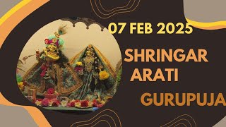 07  Feb 2025 Shringar Arati Darshan|Gurupuja|Sri Sri Radha Damodar Darshan|NandhaGokulam| Gurukulam