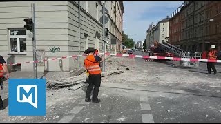 München: Fassaden-Teile stürzen auf die Kapuzinerstraße