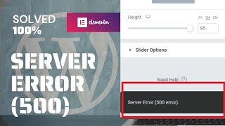Elementor server error 500 | Elementor update error 500 | SOLVED 100%✅ 🔥🔥🔥🔥🔥