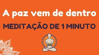 Meditação Guiada de 1 minuto - Ótima para praticar ao longo do dia!!