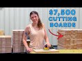 we built $7,500 in cutting boards (will it be enough?!)