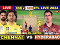 🔴Last 2 Overs CSK vs SRH 1st innings live