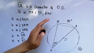 How to get inscribe angle and its intercepted arc in a circle.