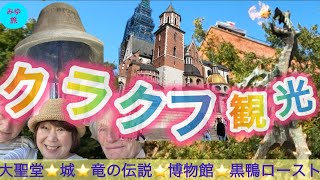 ヴァヴェル大聖堂で一期一会の出会い⭐️ヴァヴェルの竜伝説⭐️人生初のブラックダック🦆ランチ⭐️東欧中欧みゆ旅2024秋🍂Day10