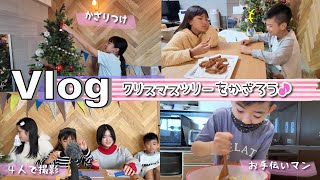 ★Vlog★クリスマスツリーをかざったらラテが大興奮しました