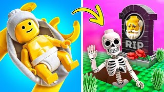 Homem LEGO do Nascimento à Morte 👶🏻💀 Uma Incrível História de Origem LEGO