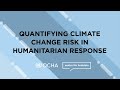 Quantifying Climate Change Risk in Humanitarian Response