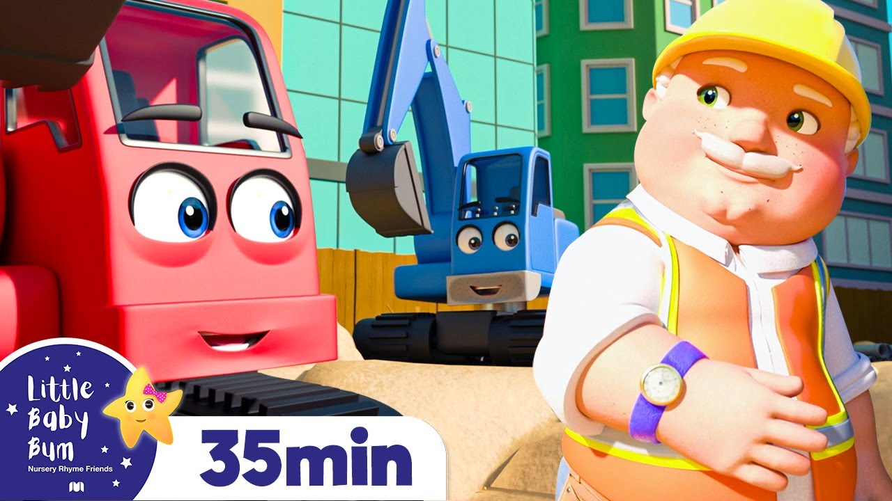 Excavator Song - Construction Vehicles | Baby Cartoons - Kids Sing ...