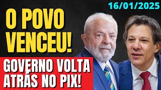 LULA DERROTADO! GOVERNO VOLTA ATRÁS NA FISCALIZAÇÃO DO PIX E DA RECEITA FEDERAL!