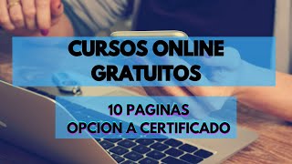 CURSOS GRATUITOS ONLINE CON CERTIFICADO EN ESPAÑOL 2020 / 10 PAGINAS WEB Google,