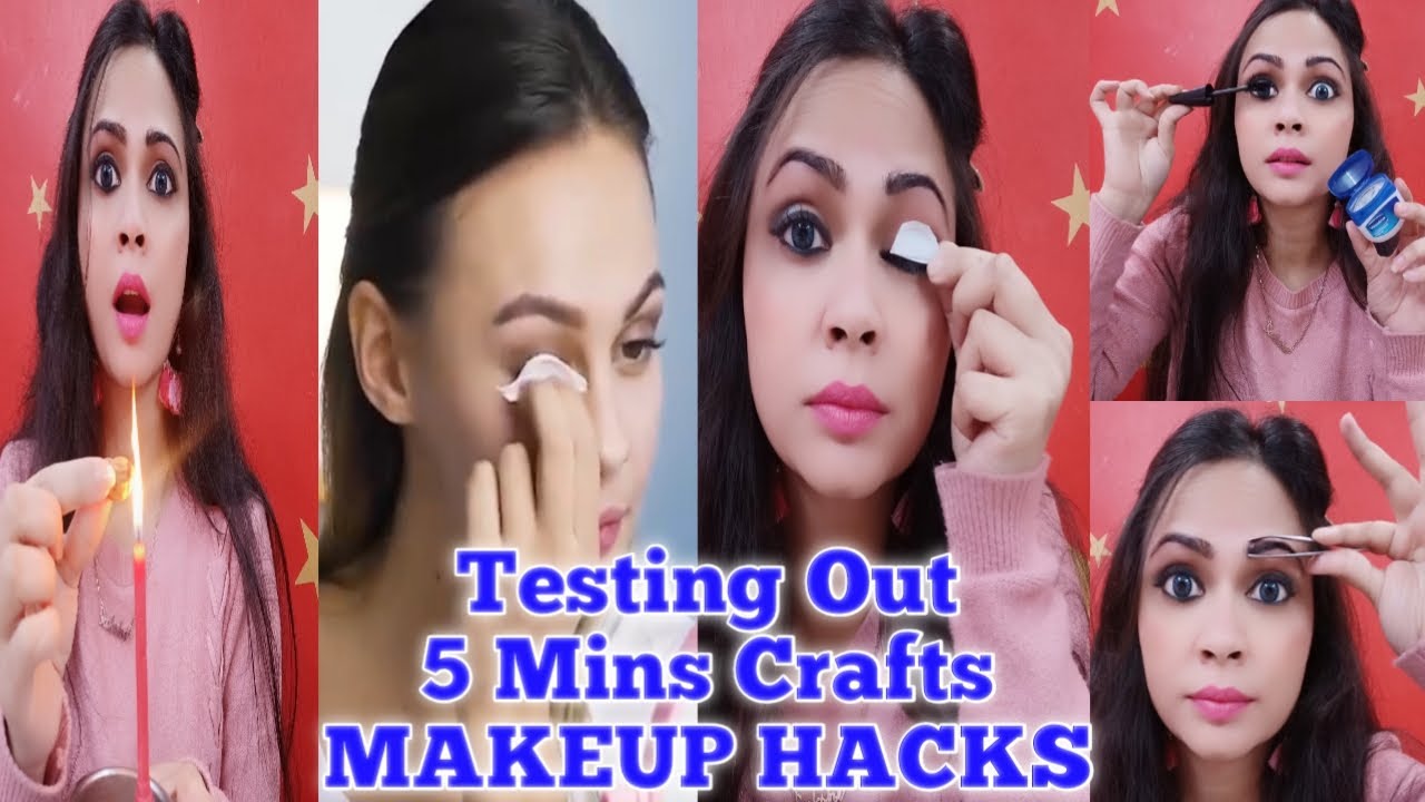 Testing Out Viral Makeup Hacks By 5 Minute Crafts | Viral Hacks - YouTube