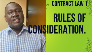 Contract law 1. Rules of consideration