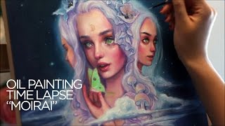 OIL PAINTING TIME LAPSE || three goddesses \