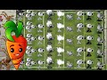 PvZ 2 Gameplay  - INTENSIVE CARROT & All Peashooters Die Vs All Gargantuars - Who 's Best Plant ？