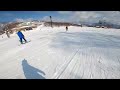 snowboarding niseko ski resort top to bottom run asmr