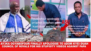 Ay3ka Ogyabofour finally make new video apologizing to Adom Kyei Duah council of Royal for his video