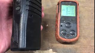 Gas monitor alarm from UHF radio