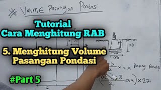 Menghitung Volume Pasangan Pondasi// Tutorial Cara Menghitung RAB #rab #civil #part5