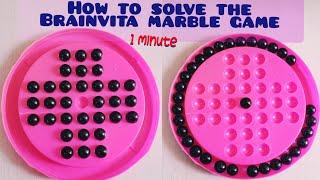 How to solve the Brainvita marble game/How do you solve 32 marble solitaire/marble puzzle game