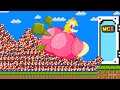 Super Mario Bros. but 999 Tiny Mario guide giant BUTT Peach to Toilet || MARIO HP 2