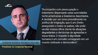 Deportados: Pacheco defende respeito à dignidade humana