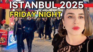 Turkiye🇹🇷Istanbul Friday Night Jan 2025,Besiktas District Nightlife Walking Tour |4K