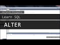 Learn SQL - 15 ALTER