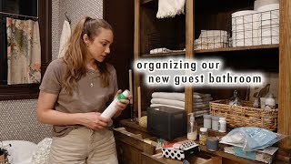 organizing our new guest bathroom!! | XO, MaCenna Vlogs