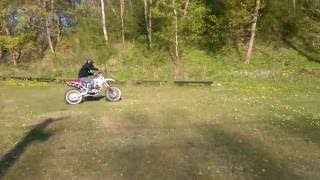 crf 450 enduro cross kolizja z drzewem crasch