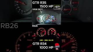 GTR R35 1500HP VS GTR R34 1000HP #jdm #viral #gtr #foryou #video #nissan #rb26dett #vr38dett