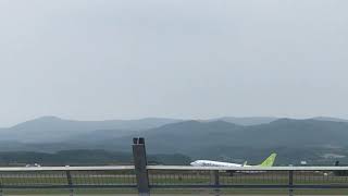 ソラシドエア 旭川空港離陸