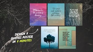 Speed designing 5 quotes wall poster in under 5 minutes