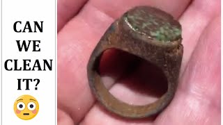 Can We Clean It? Iron Encrusted Silver Ring: 50+ Years Underwater